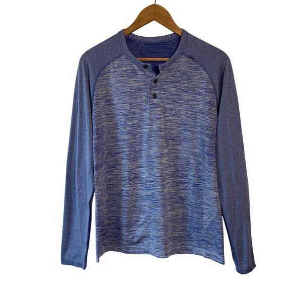 Lululemon Mens Metal Vent Tech Long Sleeve Henley Shirt M Performance Activewear - Picture 1 of 6